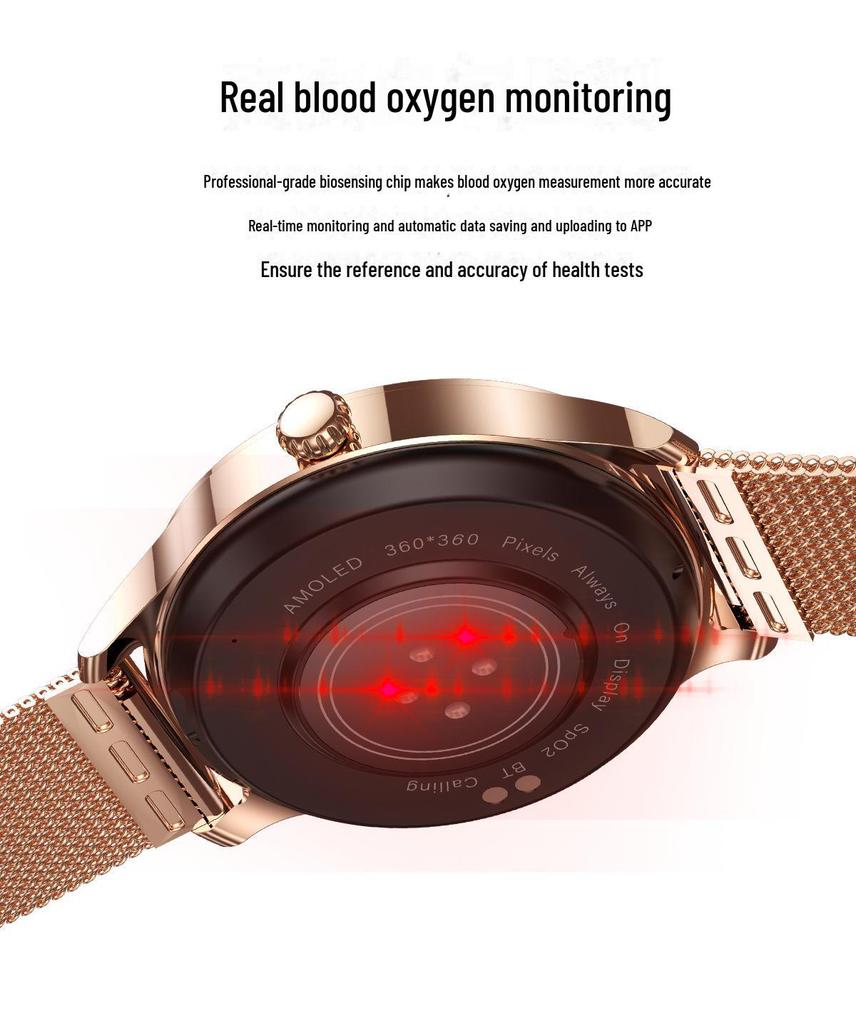 2024 Schwarze Dual-Mode-Smartwatch mit Touchscreen, Bluetooth-Anruf, Schlaf- und Herzfrequenzüberwachung