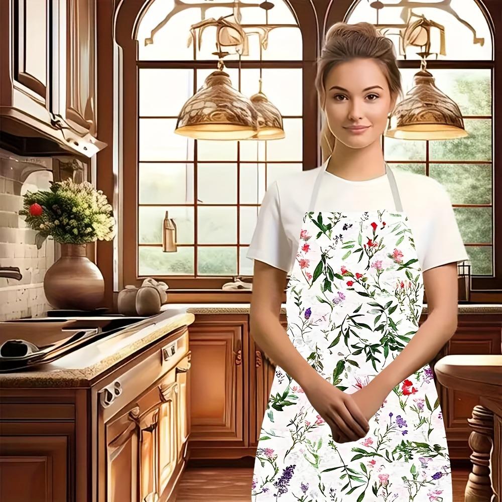 1 pièce Grande couleur unie Fond Motif Cœur Romantique Tablier, Décoration Maison Vêtement de Cuisine, Sans Manches Durable Lavable Unisexe Tablier de Cuisine,