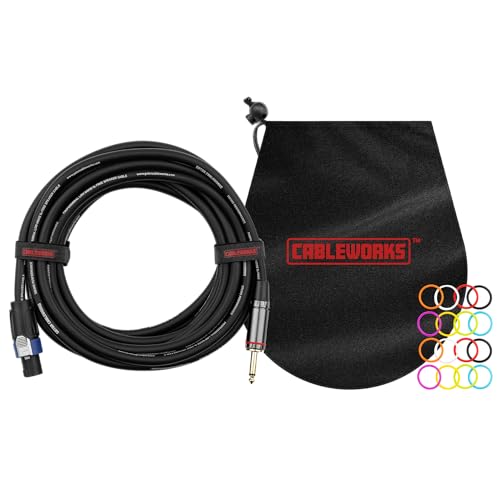 Cableworks by Gator Cases Headliner Series Speaker Cable (15ft) for TS-Phone/Speakon (GCWH-SPK-15-1TL) [Official Japanese Product]