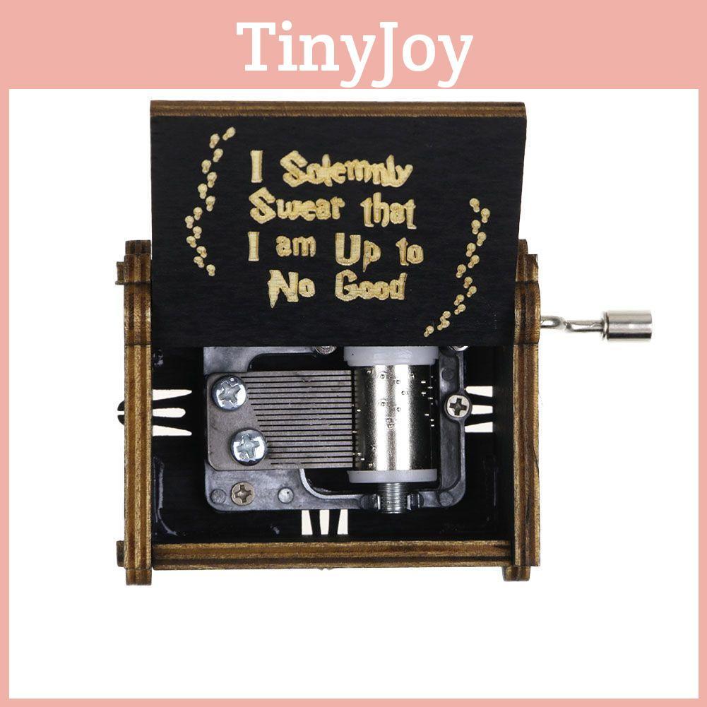 Music Potter Black Box Engraved Wooden Music Box Interesting Toy Gift Xmas
