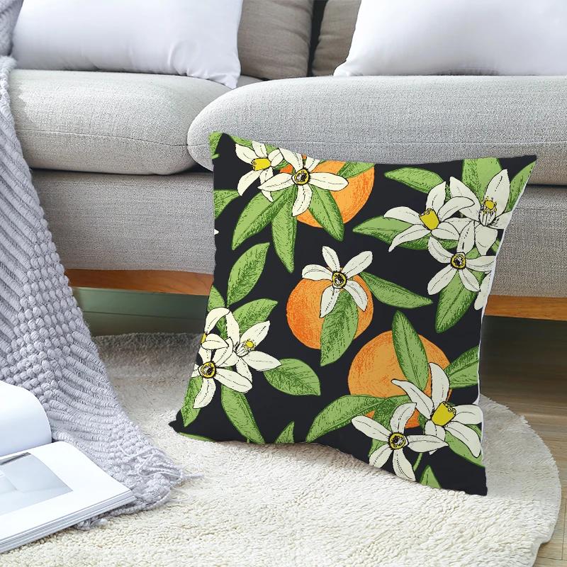 Summer Fruit Cushion Cover Lemon Orange Watermelon Decorative Pillow  Sofa  Home Decor