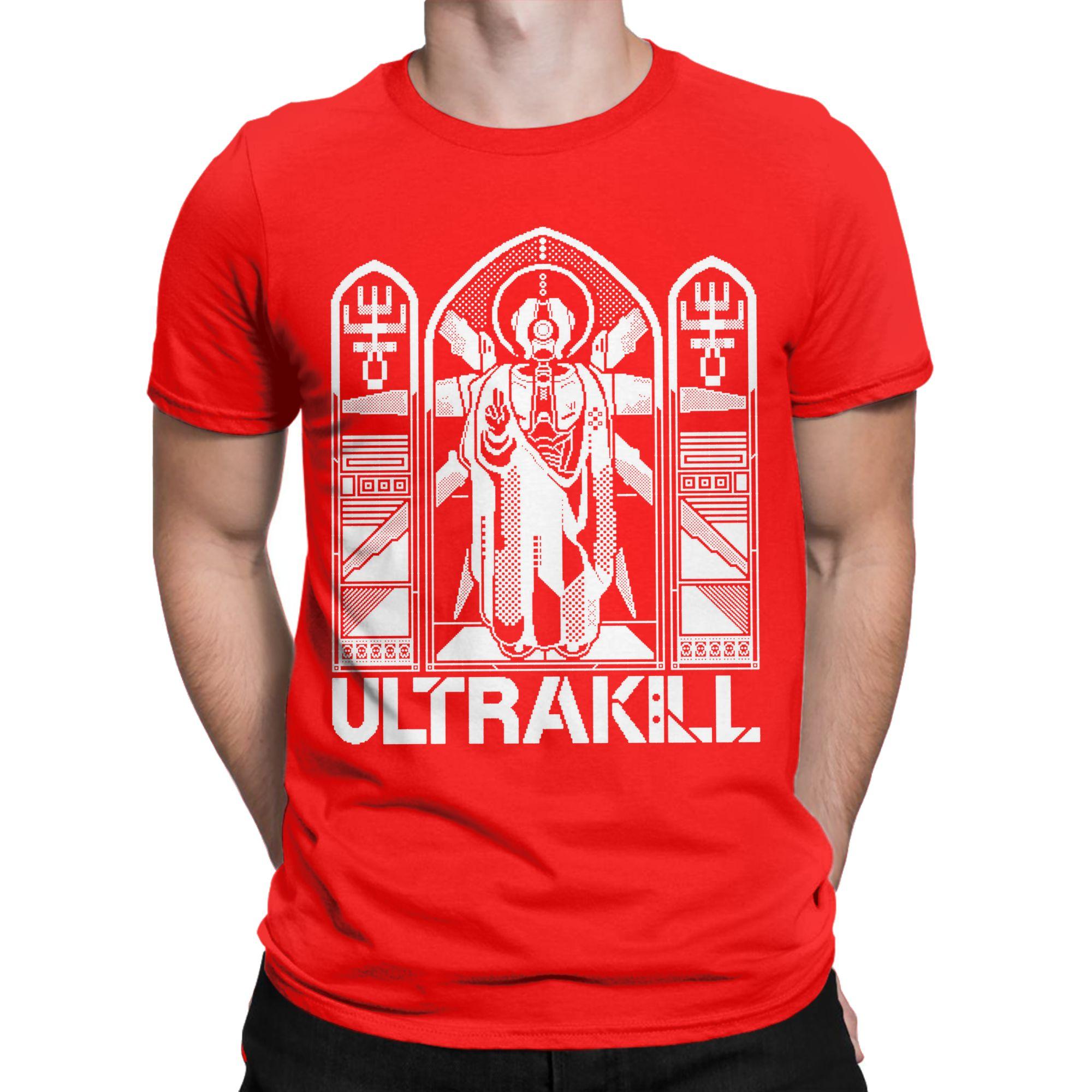 Мужская Женская ULTRAKILL Белая версия Футболка Хлопок Модная Футболка Одежда Наряды S