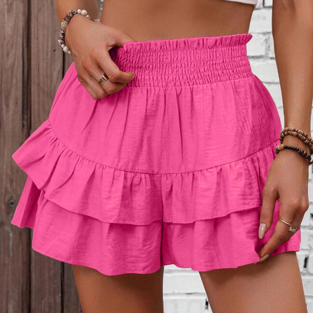 Women's Shorts Casual Summer  Color Beach Loose Pocket Short Skirt Pants