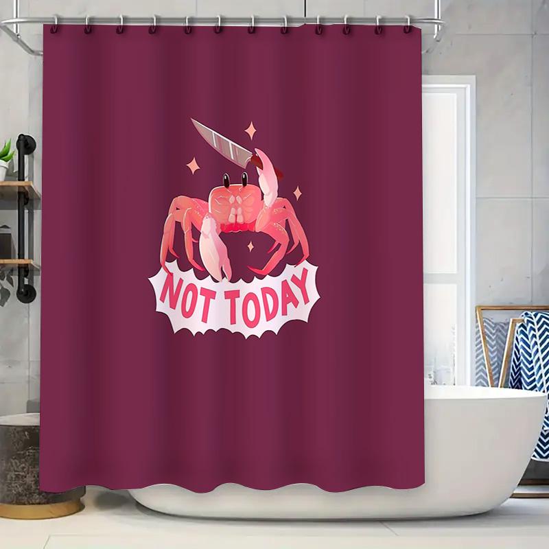 

Funny Not Today Bathroom Shower Curtain Washable Waterproof Decor Home Decor Hippie Boho Chic Modern Farmhouse Artistic Pattern W60H190(CM)-1 Pcs