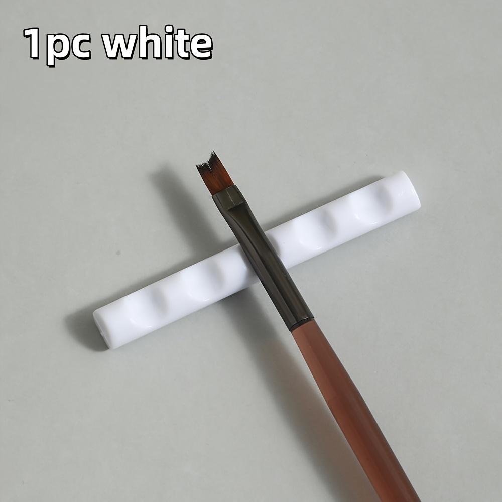 

Acrylic Multi-Slot Nail Brush Holder, 5-Slot Design Stand for Gel Pens, Ideal Display & Organizer for Salon & Home Use белый