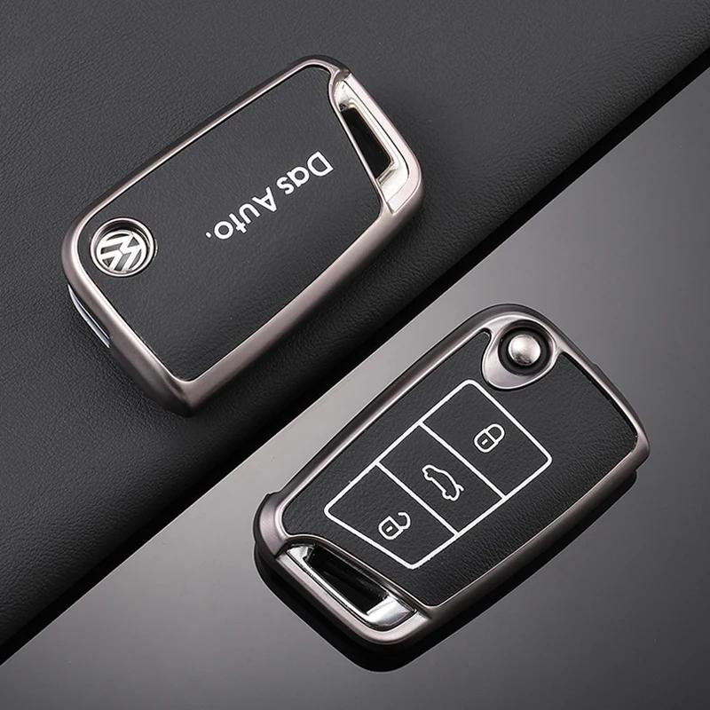 

Hot TPU Car Smart Key Case Cover Shell For VW Volkswagen Golf 7 MK7 Tiguan MK2 For Seat Ateca Leon FR 2 Ibiza Keychain Accessori