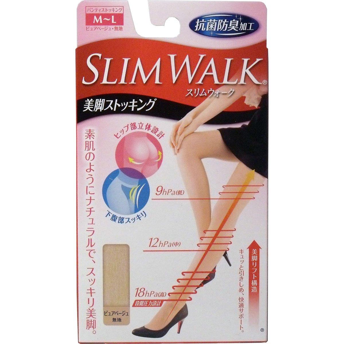 

Slim Walk Beautiful Legs Stockings Size Pure Beige M-L (SLIM WALK,pantyhose,ML)