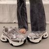 Platform Dad Shoes Summer New Thin Mesh Breathable Mesh Shoes Casual Sports Shoes