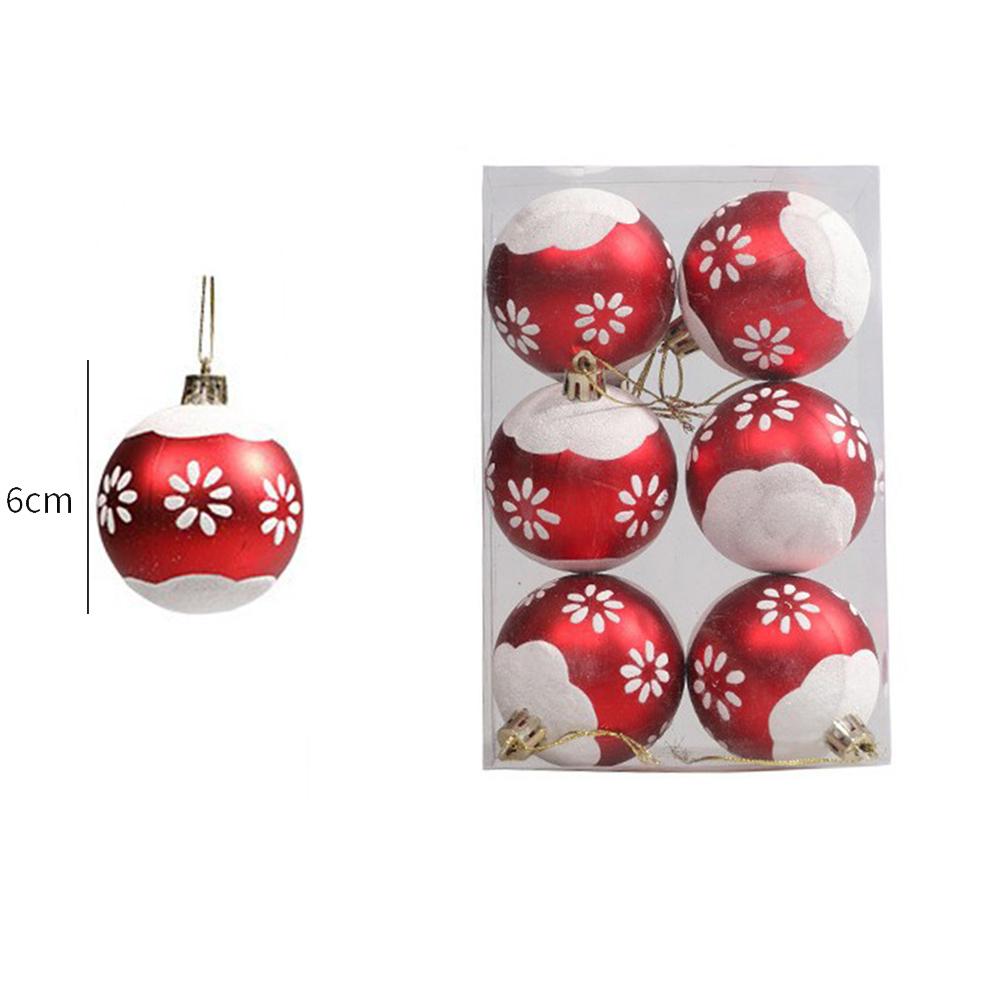 Weihnachtskugeln, 6 Stück 6 cm/ 2,36 Zoll Christbaumschmuck Bruchsicher Weihnachtskugeln Weihnachtsbaumkugeln Weihnachtsdeko für Zuhause