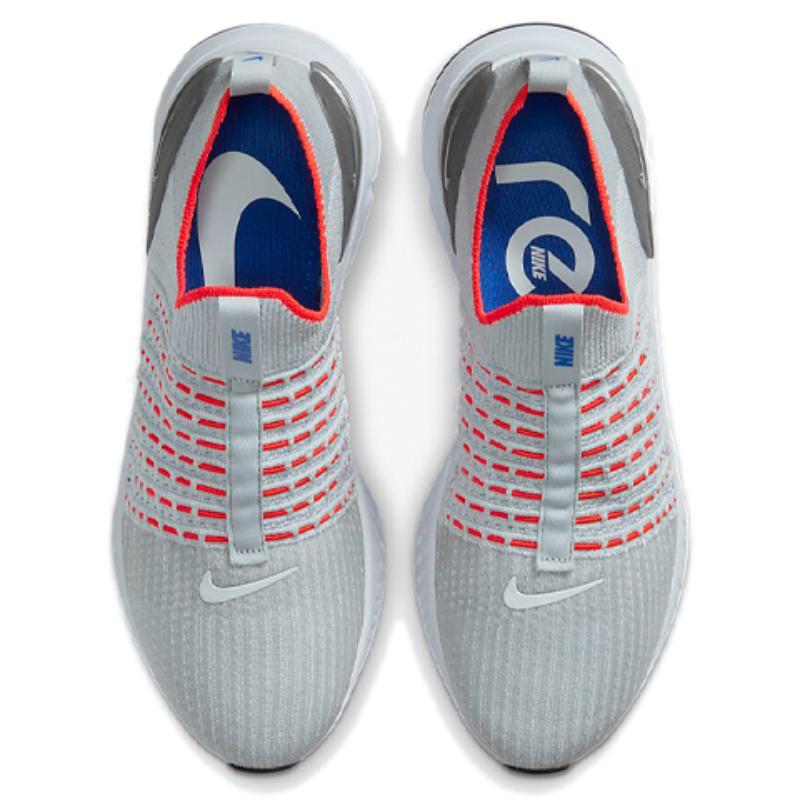 Nike Zapatillas React Phantom Run Flyknit 2 Pure Platinum Flash Crimson CJ0277-007