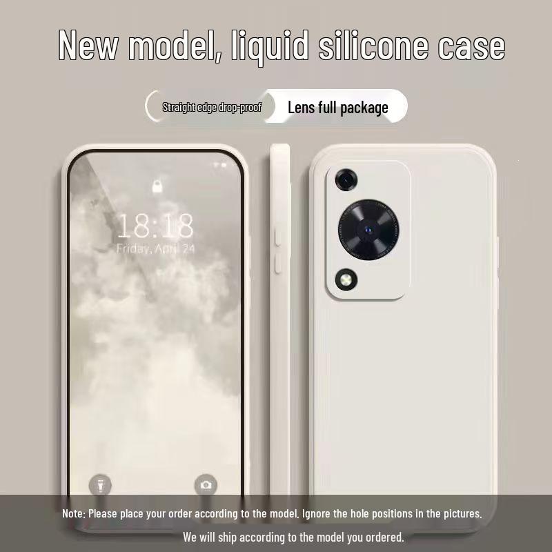 Huawei Enjoy 70s Solid Color Silicone Case - Liquid Full Coverage, Anti-fall, Soft Edge.
