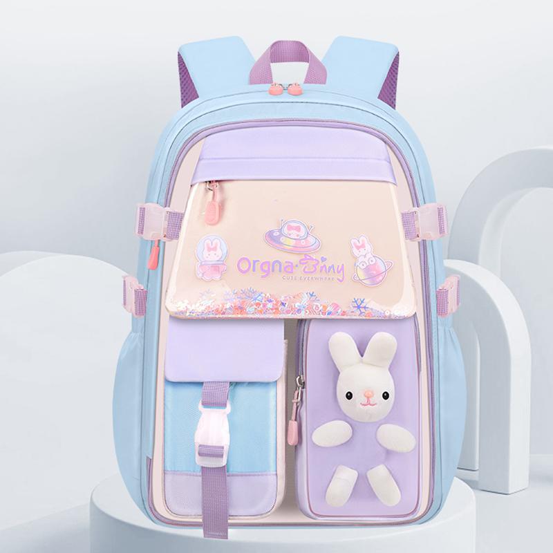 Elementary School Backpack for Grades 3-6 Ergonomic Waterproof Lightweight Schoolbag Multi-functional Refrigerator-style Student Backpack