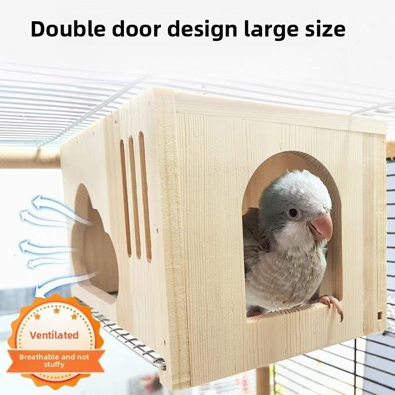 Nests BoxHanging Bird Nests Breathable Hatching Bird's Wooden House Pet Supplies Swallow Finch Squirrel Small Birds Animals