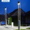 Solar Aluminum Garden Light: Modern Square Post for Outdoor Courtyard