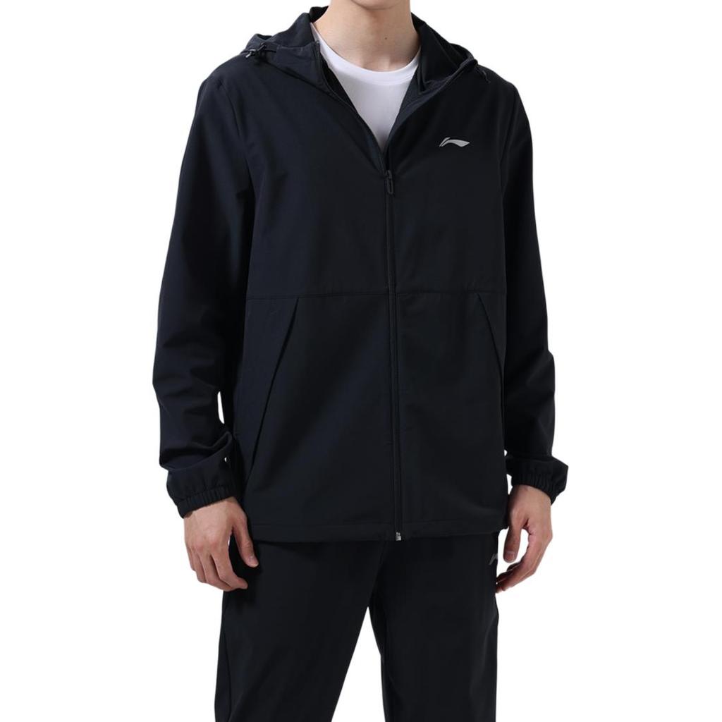 Li Ning Logo Comfortable Hooded Jacket Men Jackets Black AFDU463