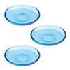 Aderia Shonai Craft 11cm Small Set of Made In (ADERIA) Glassware, Blue, Diameter, Suimei, Plates, 3, Japan, F-70404