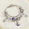 DIY Beaded Bracelet Fashion Jewelry with Rhinestone Moon Star Heart and Pentagon Charms