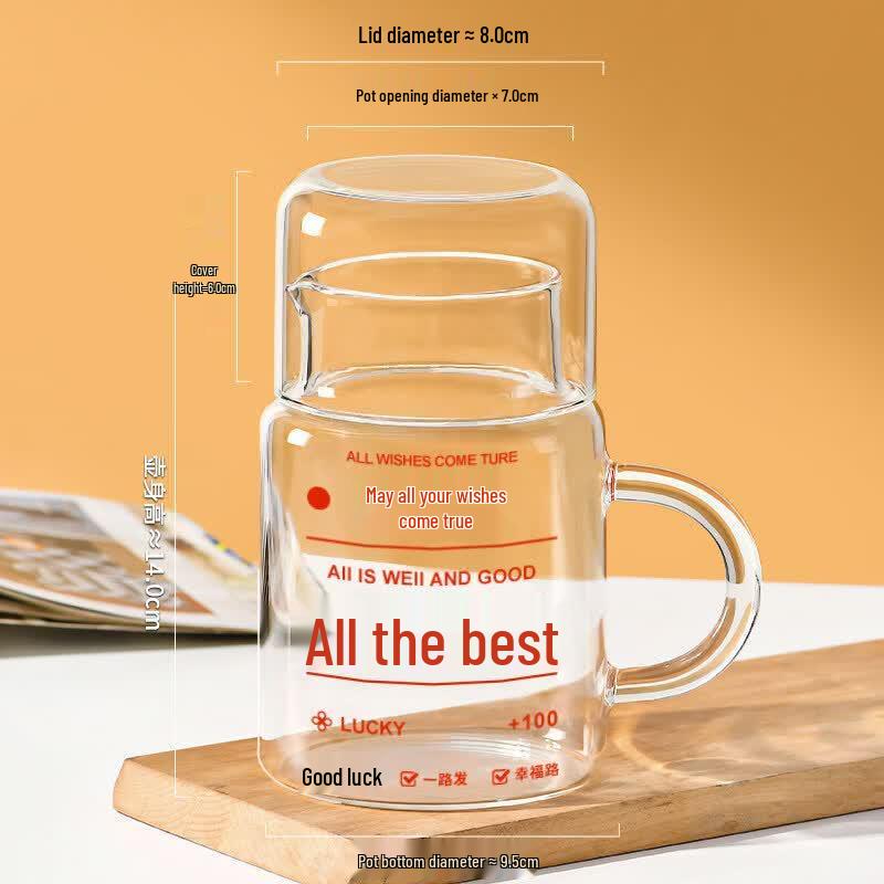 800ml High Borosilicate Glass Water Bottle