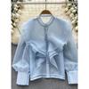 Fairy Style Ruffles Mesh Fancy Long Sleeves Shirt