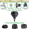 6pcs Heavy-Duty Leak-Proof Hose Connector 3/4" To 1/4" Barb Drip Irrigation Adapter For Garden Tap Compatible With US/EU Faucets