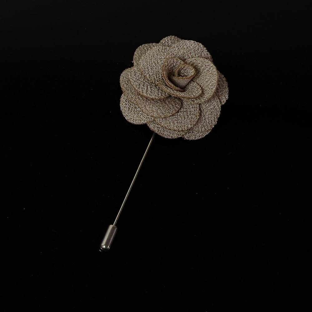 Colorful 4cm Rose Flower Brooches Red Pink Fabric Women Men Coat Pins Groom Wedding Party Breastpin Simple Suit Accessory Gift