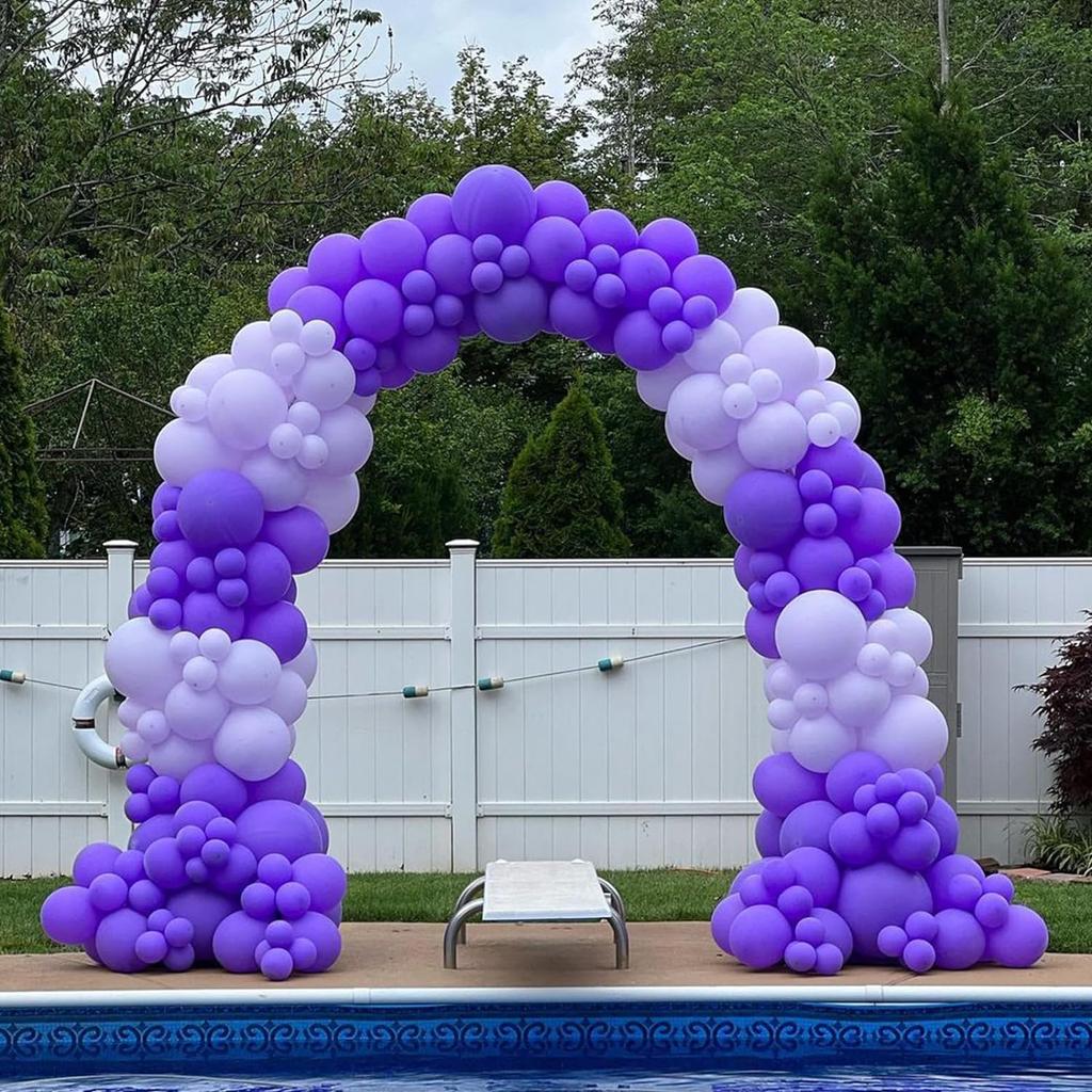 202PCS Purple Latex Balloon Set Suitable for Birthday Parties, Weddings, Valentine's Day Party Decoration