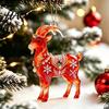 Decorative Hanging Ornaments for Tree 2PCS Christmas Goat Ornaments, 2D Acrylic Ornament Shopping Mall Pendants, Lightweight Festive Holiday