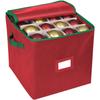 1PC Christmas Bauble Storage Box With Dividers 64-Grid Xmas Storage With Zippered For Christmas Ball Storage Home Decoration