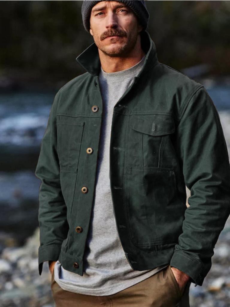 Frühjahr 2025 Herren Retro Mehrknopf Mehrtaschen Klassische Strickjacke Jacke