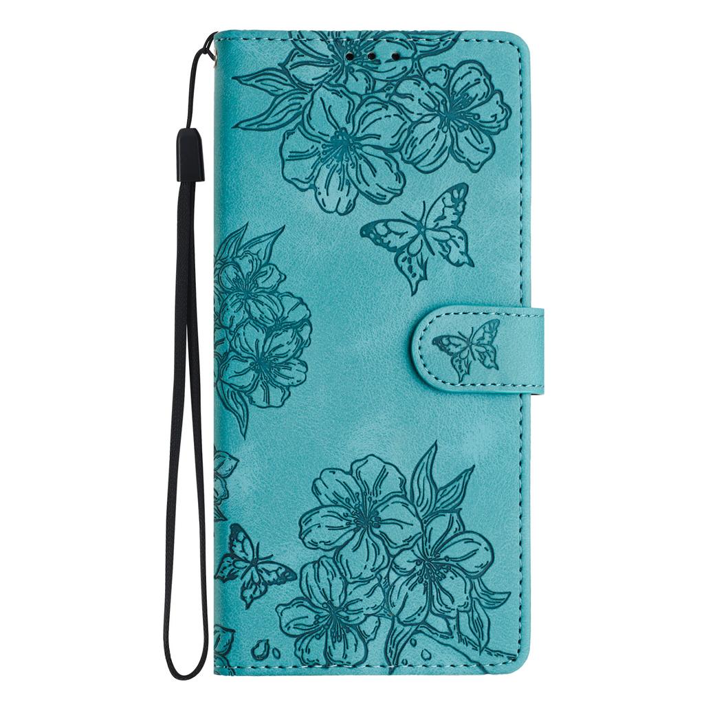 For Honor 200 Pro 5G Case Butterfly Flower Pattern Skin-Touch Leather Phone Cover