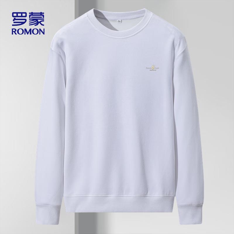 ROMON Men's Round Neck Long Sleeve Sweatshirt