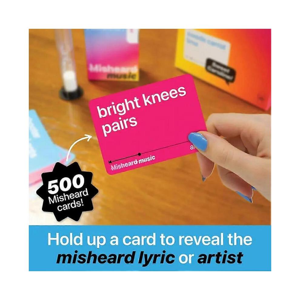 Misheard Music Party Game - Guess The Song or Artist with Lyrical Nonsense Cards, Fast-Paced Card Game for Karaoke & Party Entertainment