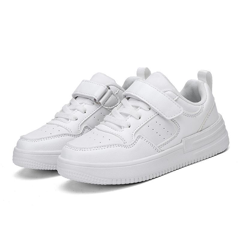 

Детские маленькие белые туфли 2025 новые кожаные детские белые кеды на низкой подошве для детей среднего и старшего возраста мужские и женские спортивные туфли 39