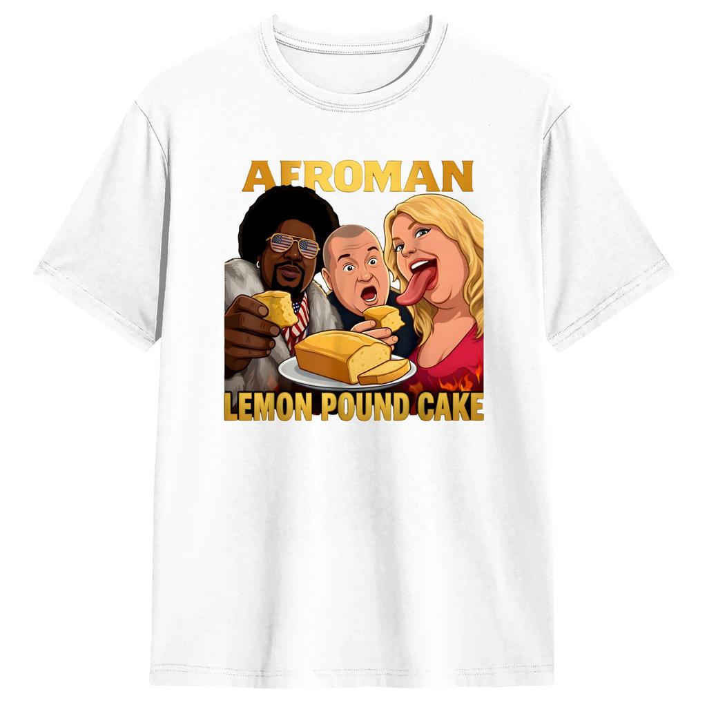 Afroman Giustizia per la Torta al Limone T-shirt in Cotone Hip Hop T-shirt per Uomo Estate Y2K Stampa Classica T-shirt a Maniche Corte