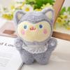 Adorable Fluffy Lace Fox Keychain Plush Toy Soft And Cute Animal Stuffed Doll