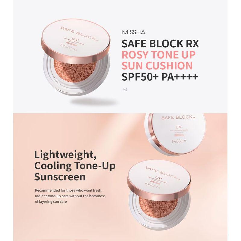 MISSHA - Safe Block RX Rosy Tone Up Sun Cushion