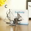 1pcs Creative Iron Art Clock Crafts Sailing Pen Holder Multi-function Living Room Decoration Student