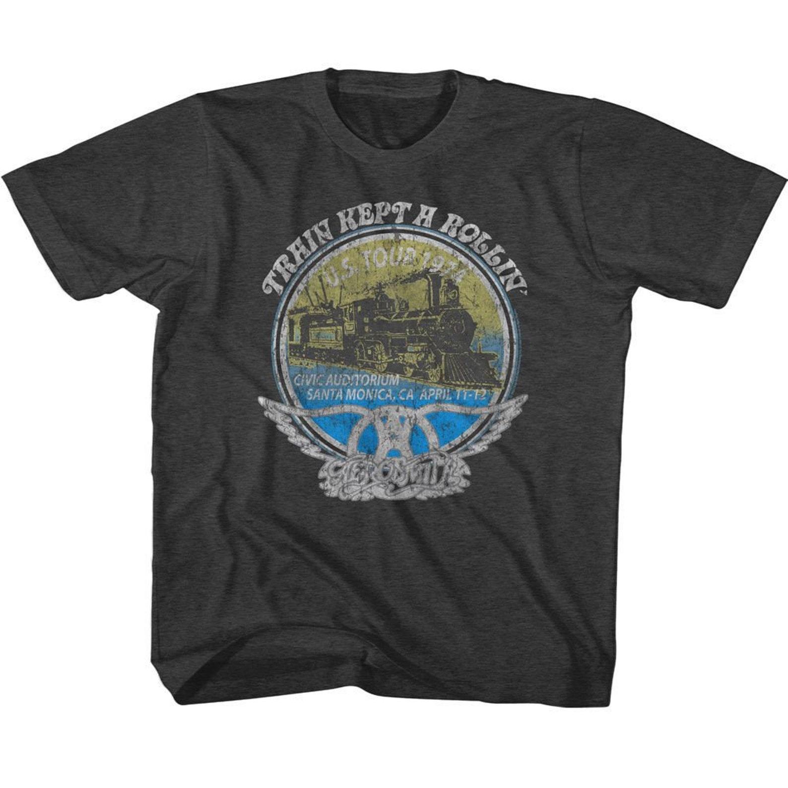 Aerosmith Rollin Vintage Smoke Youth T-Shirt 4XL