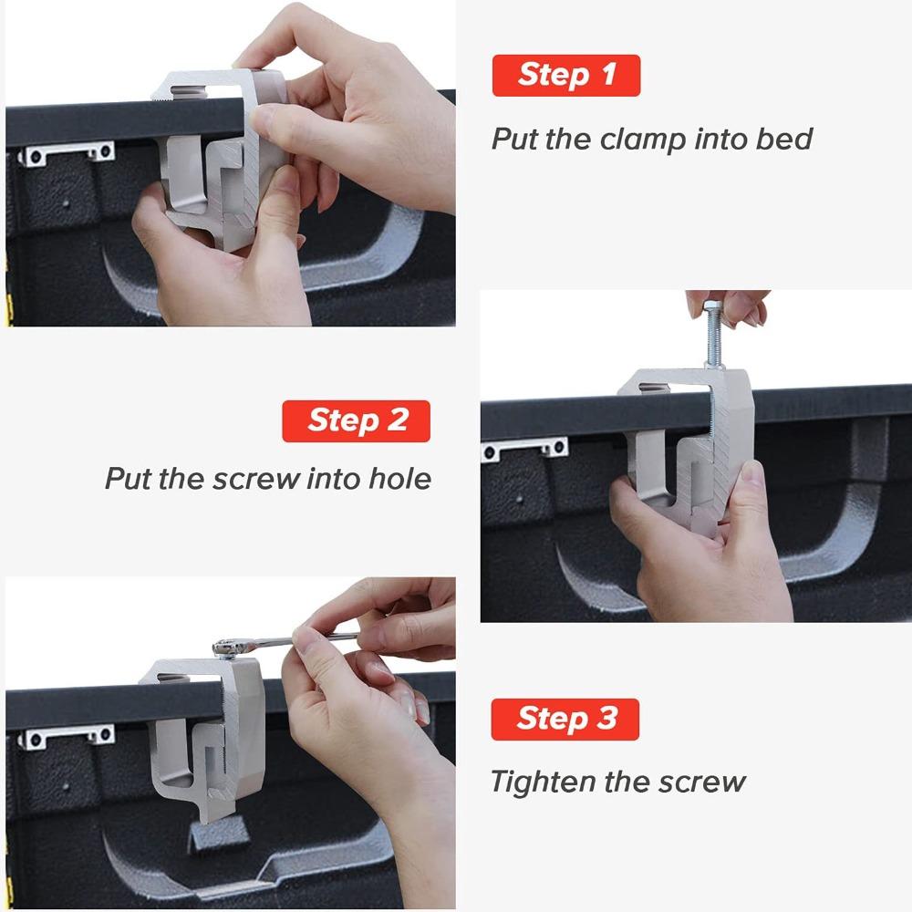 Fixing Clamp Rail System Durable Truck Cap Mounting Clamp Convenient Utility Rail System Truck Cap