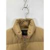 HUNTING WORLD 44004TA Beige Leather Logo Patch Sleeve Ribbed Down Jacket Jacket 38 beigeUsed