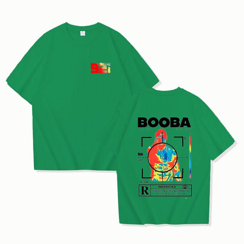 B2O T-shirts Herr Mode BOOBA Tryckt Kortärmad T-shirt Dam Casual Harajuku Streetwear Tee Toppar