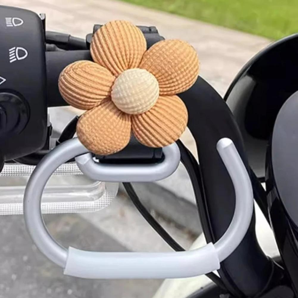 Aluminiumlegierung Motorrad Lenker Haken Helm Aufbewahrung Gepäcktasche Aufhänger Halter mit Blume Für Fahrrad Roller Elektrofahrrad