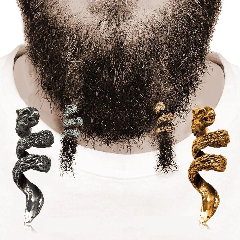 

2 шт. Большие дырки дреды бусины золото серебро волосы косички трубки бусины для бороды мужчины и женщины