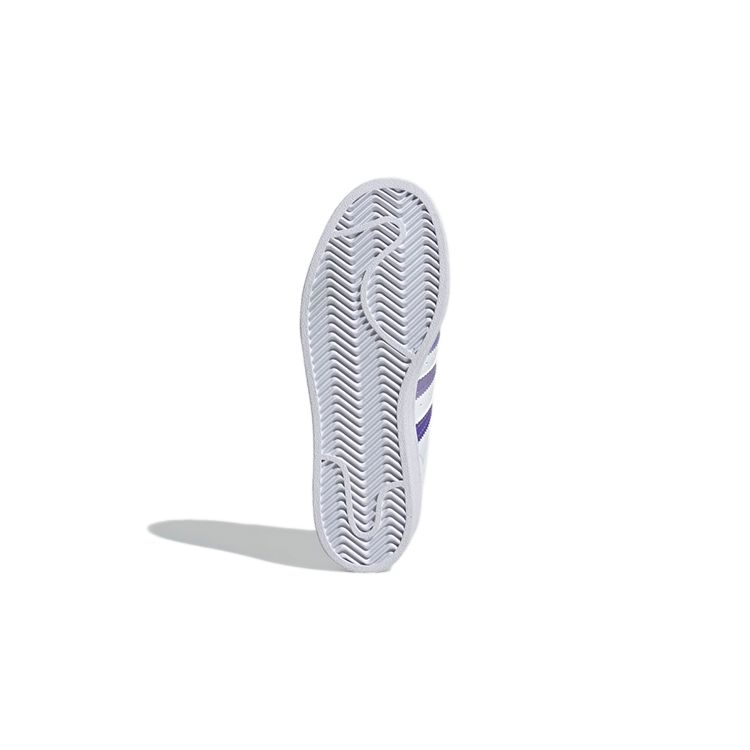 Adidas Originals Superstar J Fashion Casual Low-Top Kids Skate Shoes Kids Sneakers White Purple GY3313