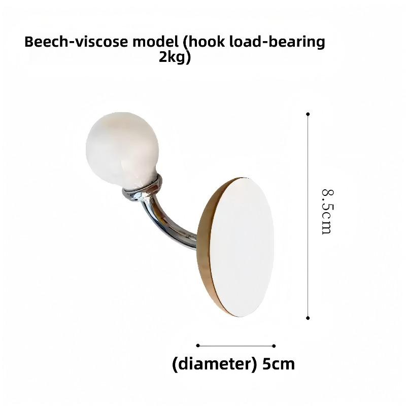 Non-drilling Magnetic Hook Anti-theft Door Magnet, Traceless Nail Magnet, Solid Wood Round Fridge Magnet