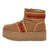 UGG Classic Mini II Plataforma Trenzada - Castaño Zapatillas de Mujer Marrón 1138492-CHE