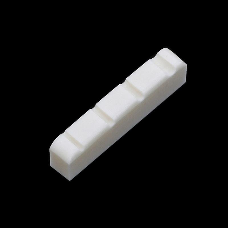 Flat Bottom Slotted Bass Bone Nut Up Saddle Modern Style Electric Bass 4 String PreSlotted Nut Replacement Parts