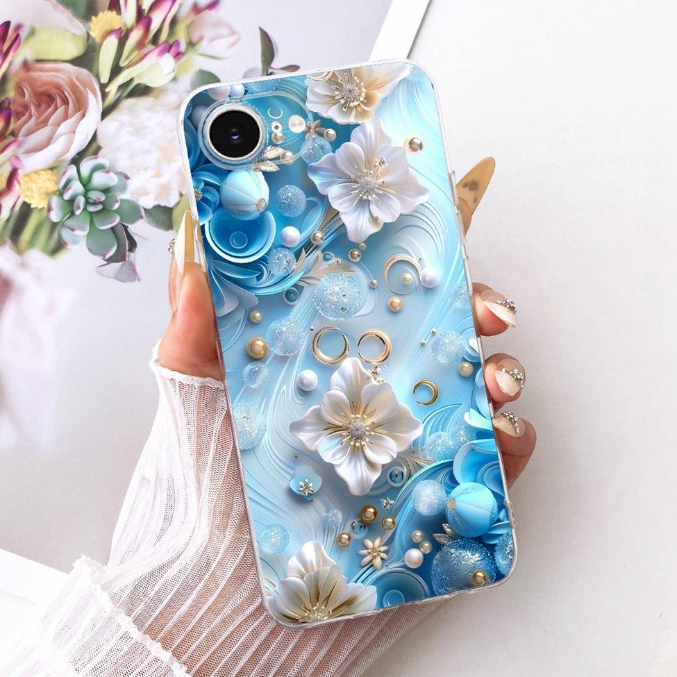 Transparent Cover For iPhone 16e Case Cute Kawaii Fashion Butterfly Funny Painted Casing A3212 A3409 A3410 A3408