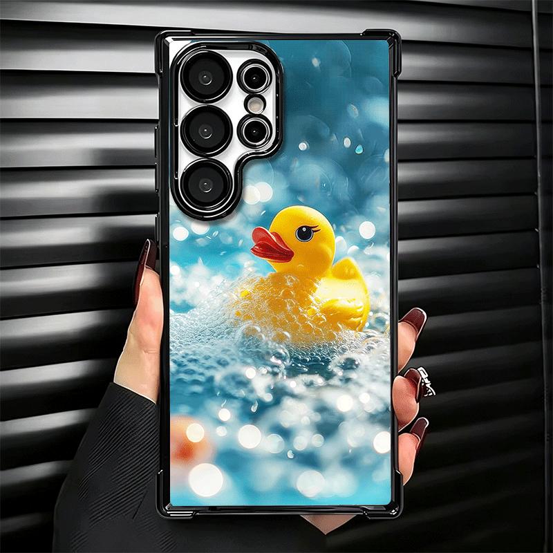 Rubber Ducks Swimming Pool Soft Phone Case For Samsung Galaxy S26 Ultra S25 Edge S24 FE S23 Plus S22 S21 + S20 Plating Anti-Fall