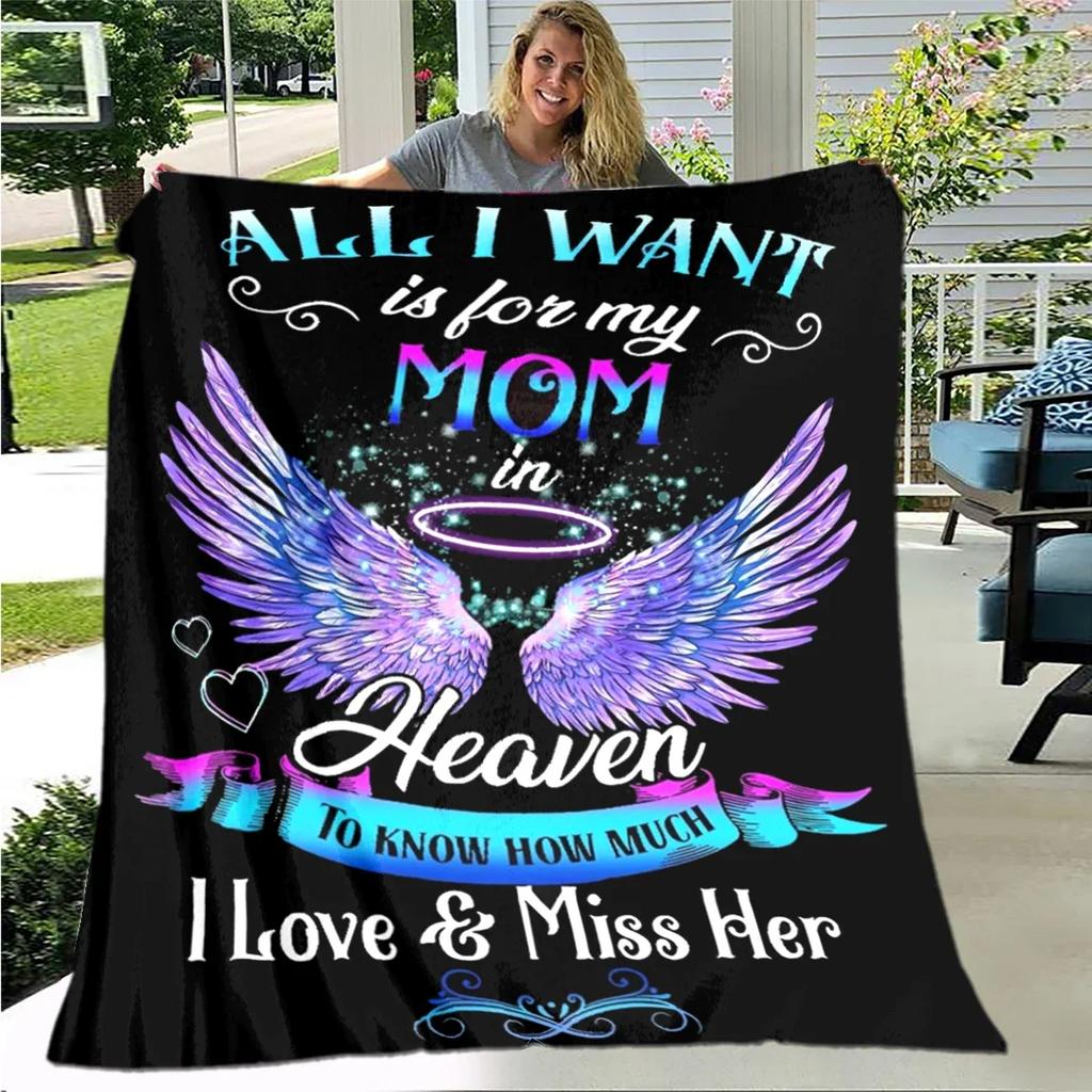 Prezent Błogosławieństwa dla Moich Rodziców, Dziadków, Synów i Córek, Flanelowy Ciepły Koc, Modny Przenośny Koc, Prezent Świąteczny